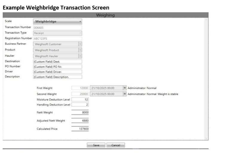 Transaction Screen WOW Scales - Affordable Weighing Solutions | Industrial Scales ...